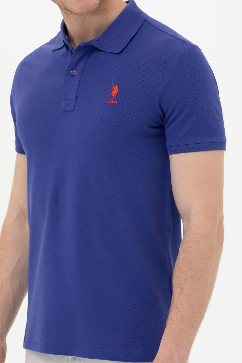 Erkek Mavi Basic Polo Yaka Tişört - 50262969162
