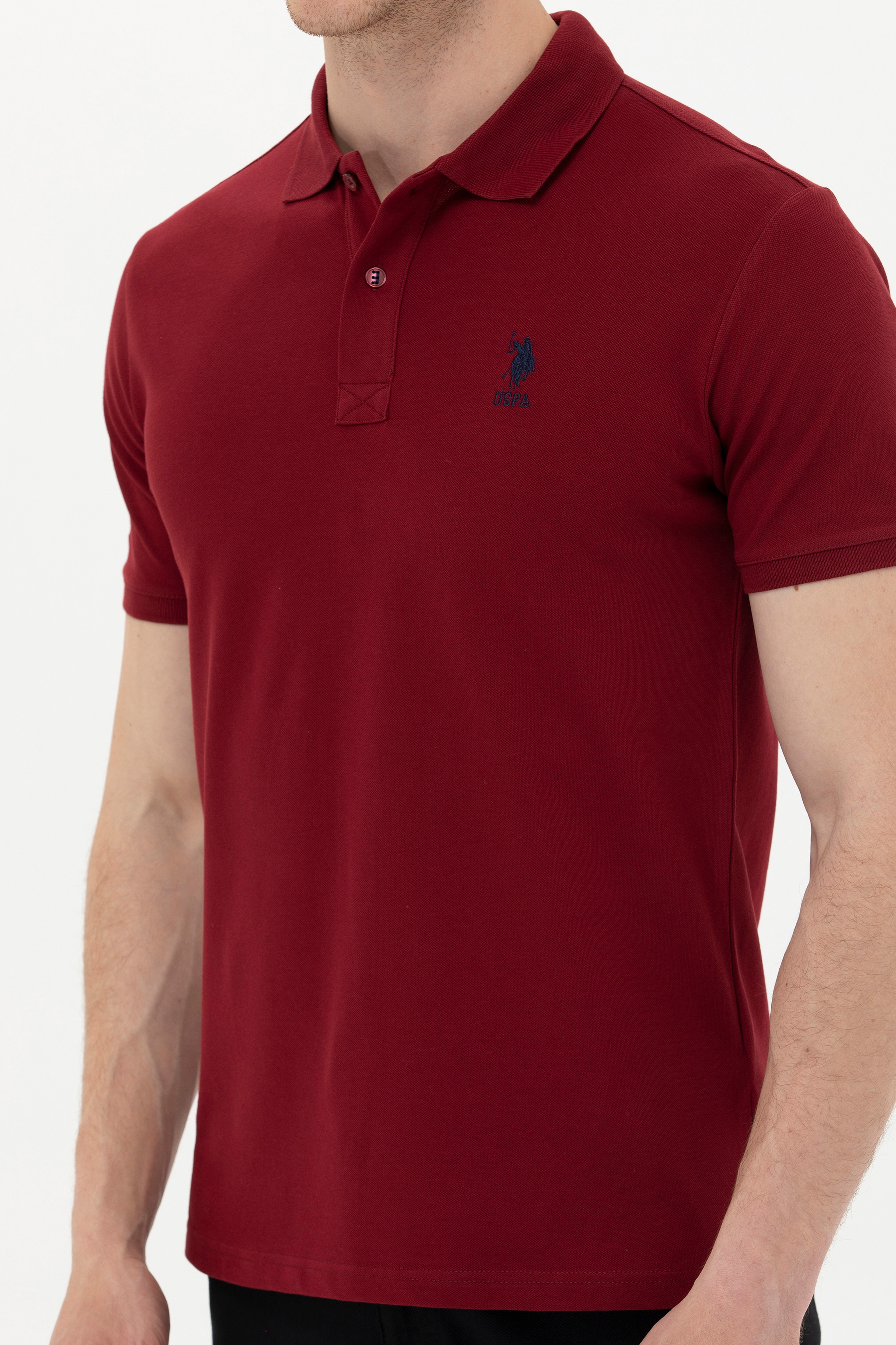 Erkek Plum Basic Polo Yaka Tişört