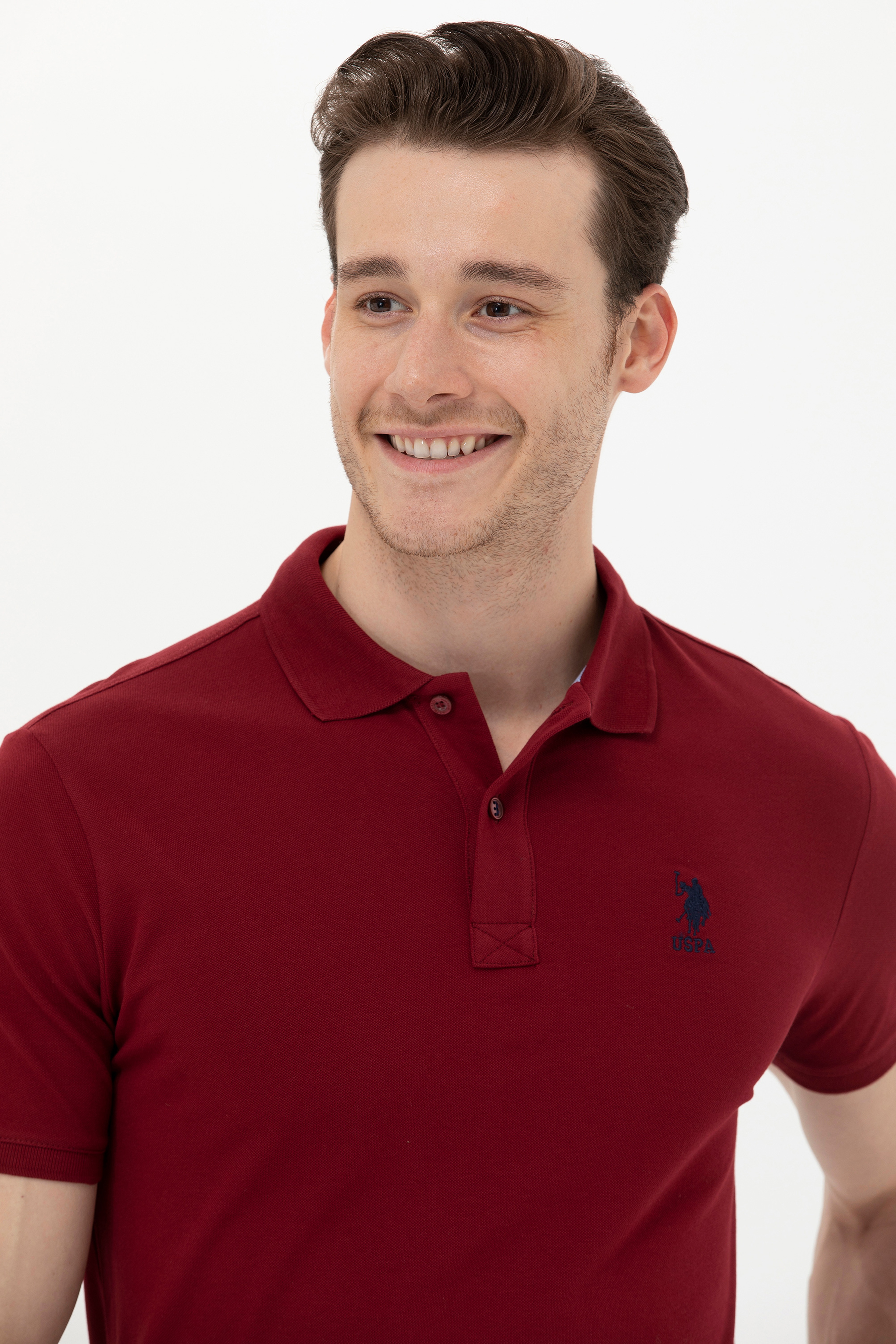 Erkek Plum Basic Polo Yaka Tişört - Image 3