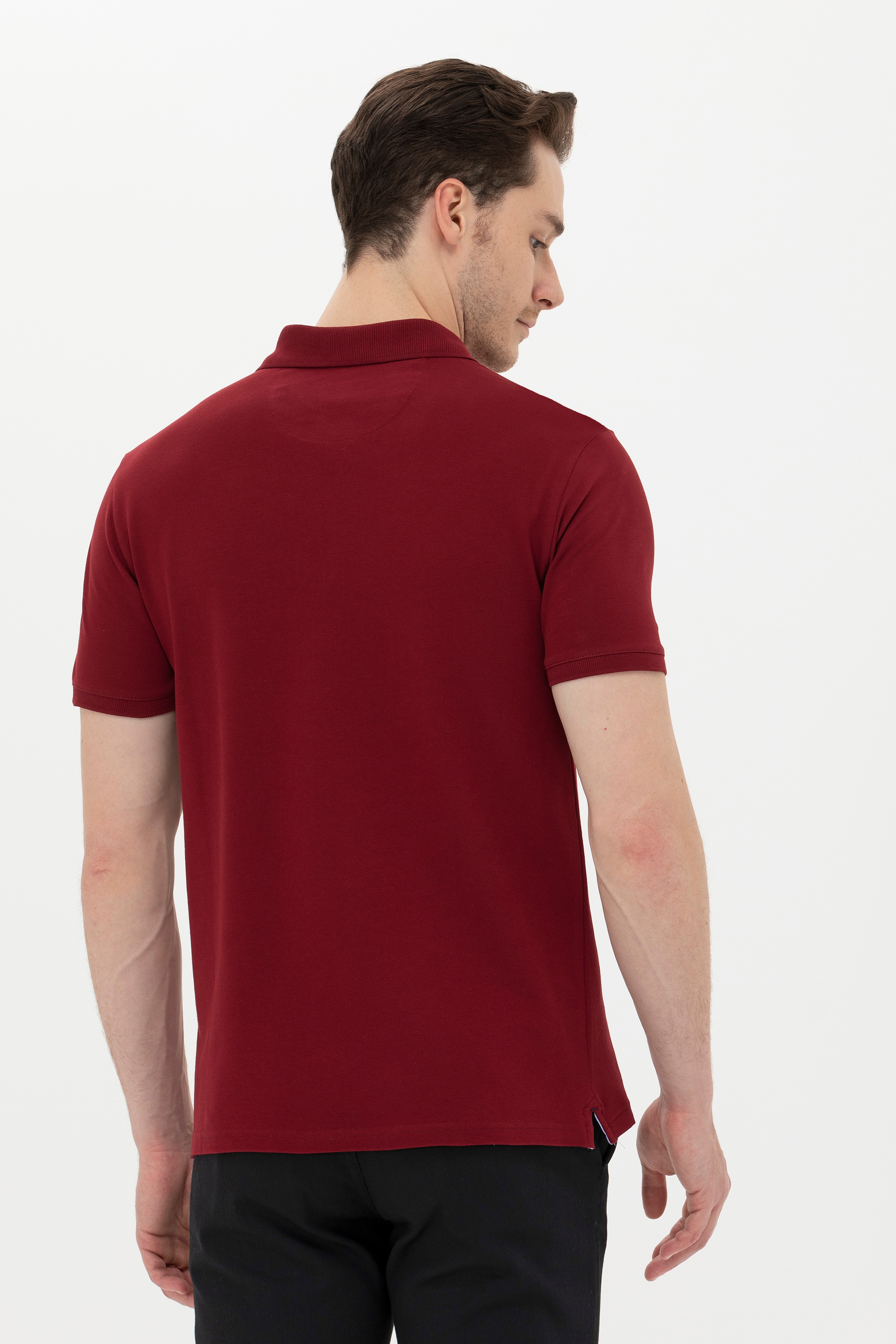 Erkek Plum Basic Polo Yaka Tişört