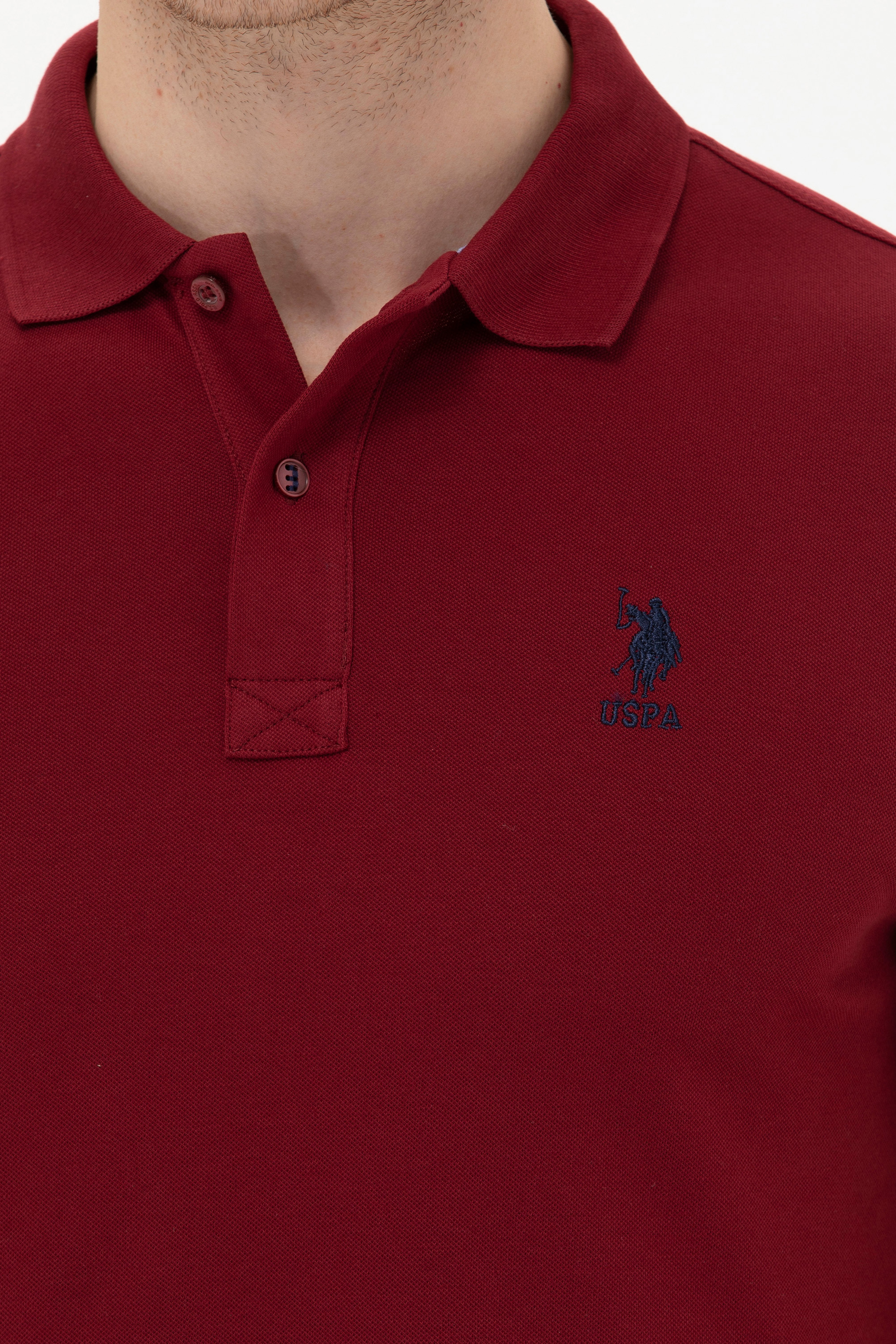 Erkek Plum Basic Polo Yaka Tişört - Image 7