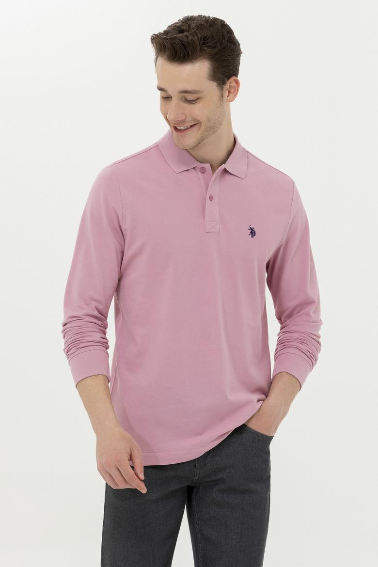 Erkek Manolya Polo Yaka Basic Sweatshirt