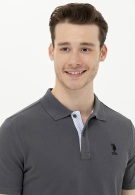 Erkek Antrasit Basic Polo Yaka Tişört - 50263236201