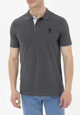 Erkek Antrasit Basic Polo Yaka Tişört - 50263236201