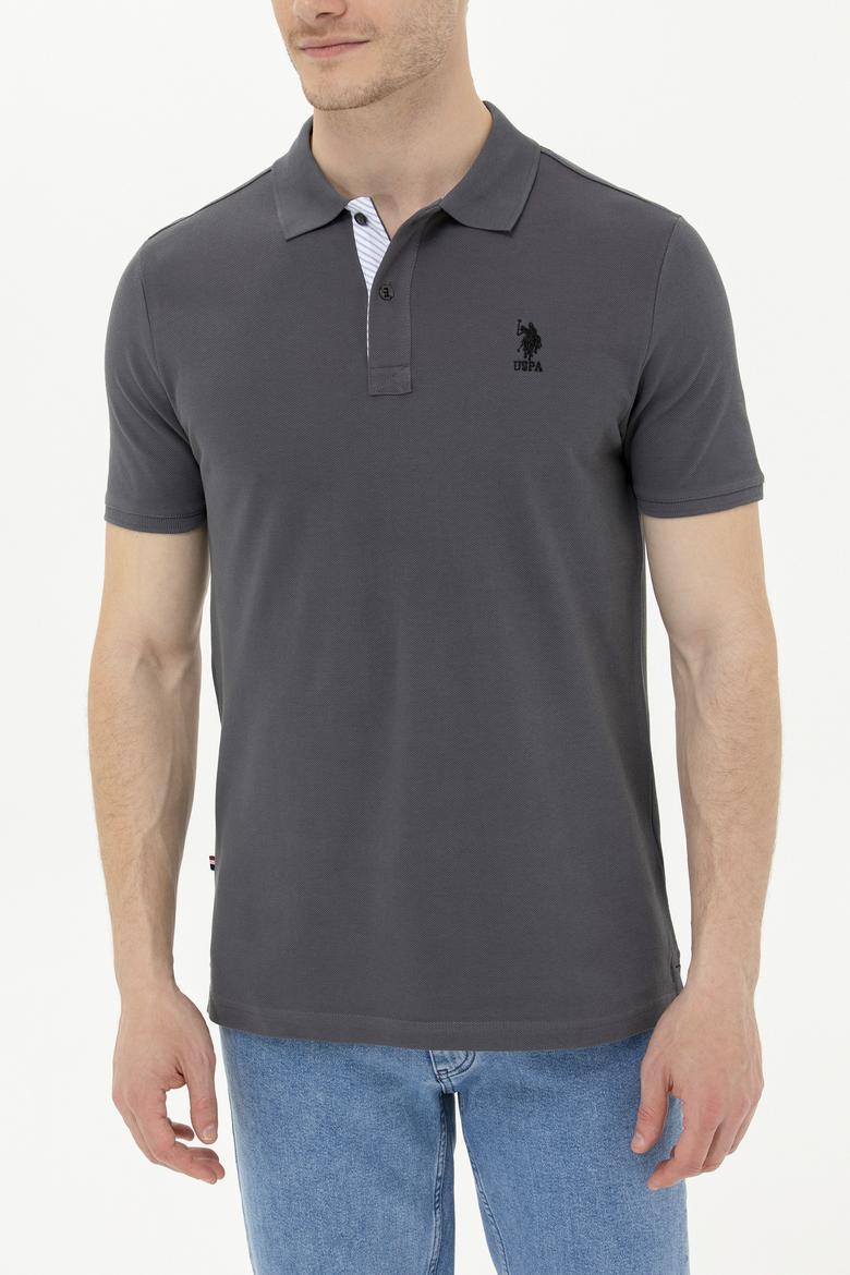 Erkek Antrasit Basic Polo Yaka Tişört - 50263236201