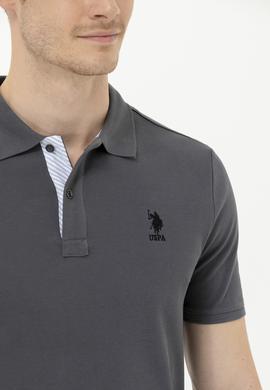 Erkek Antrasit Basic Polo Yaka Tişört - 50263236201