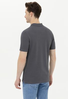 Erkek Antrasit Basic Polo Yaka Tişört - 50263236201