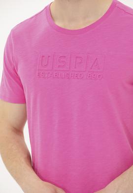 Erkek Pembe Bisiklet Yaka Tişört - 50263480007