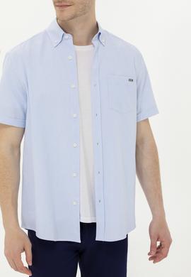 Erkek Mavi Kısa Kollu Gömlek - 50265491023