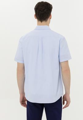 Erkek Mavi Kısa Kollu Gömlek - 50265491023