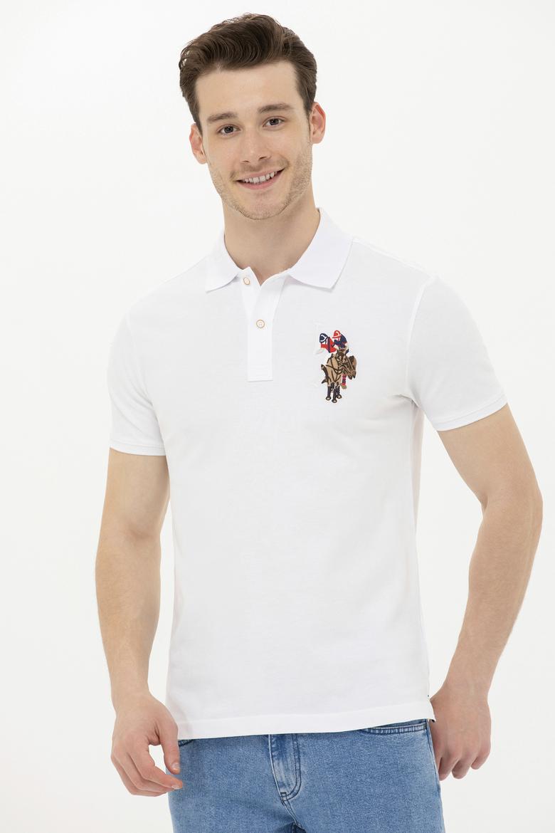 Erkek Beyaz Basic Polo Yaka Tişört - 50263005001