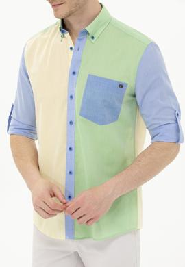 Erkek Saks Uzun Kollu Gömlek - 50264076005