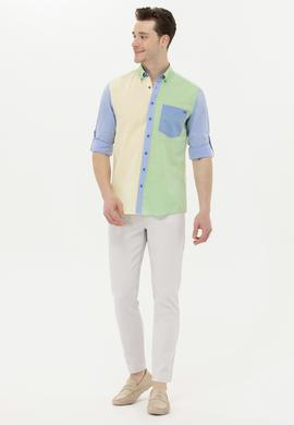 Erkek Saks Uzun Kollu Gömlek - 50264076005