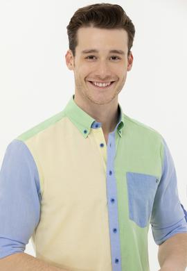 Erkek Saks Uzun Kollu Gömlek - 50264076005