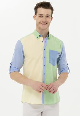 Erkek Saks Uzun Kollu Gömlek - 50264076005