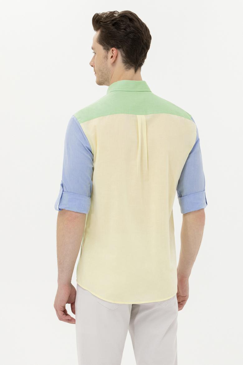 Erkek Saks Uzun Kollu Gömlek - 50264076005