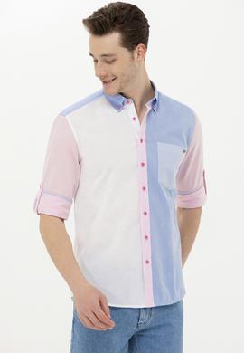 Erkek Pembe Uzun Kollu Gömlek - 50264076014