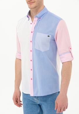 Erkek Pembe Uzun Kollu Gömlek - 50264076014