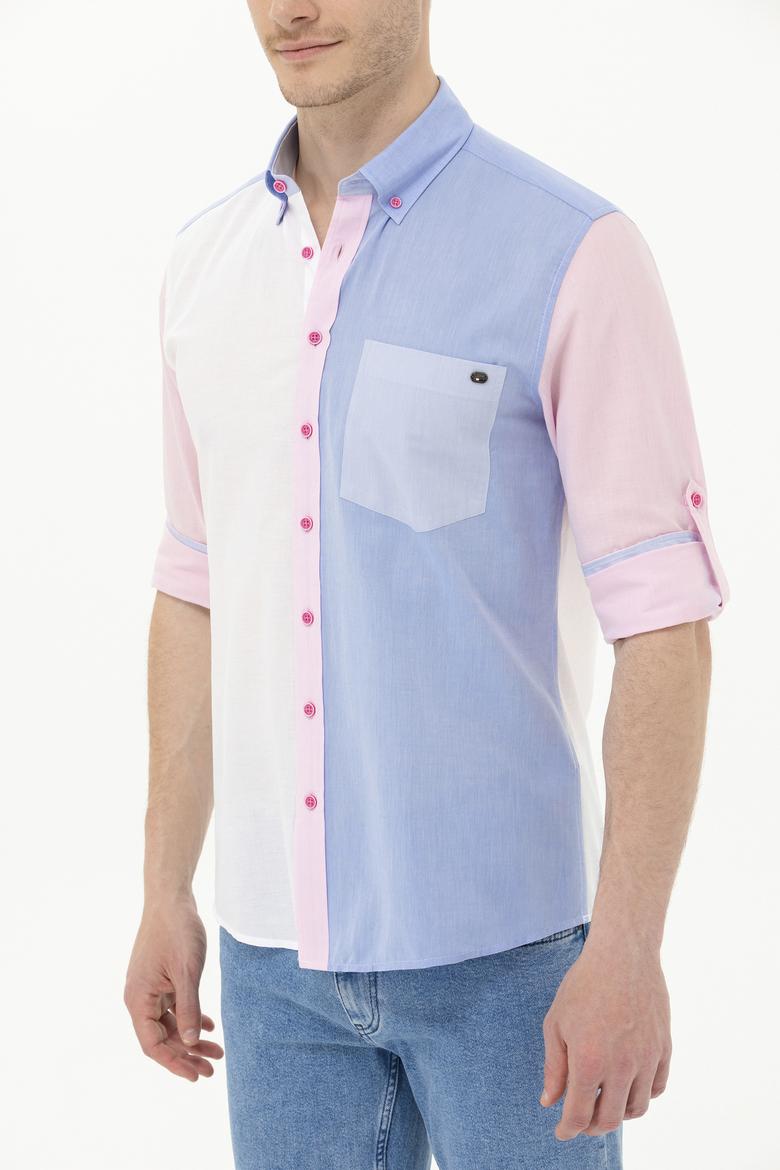 Erkek Pembe Uzun Kollu Gömlek - 50264076014