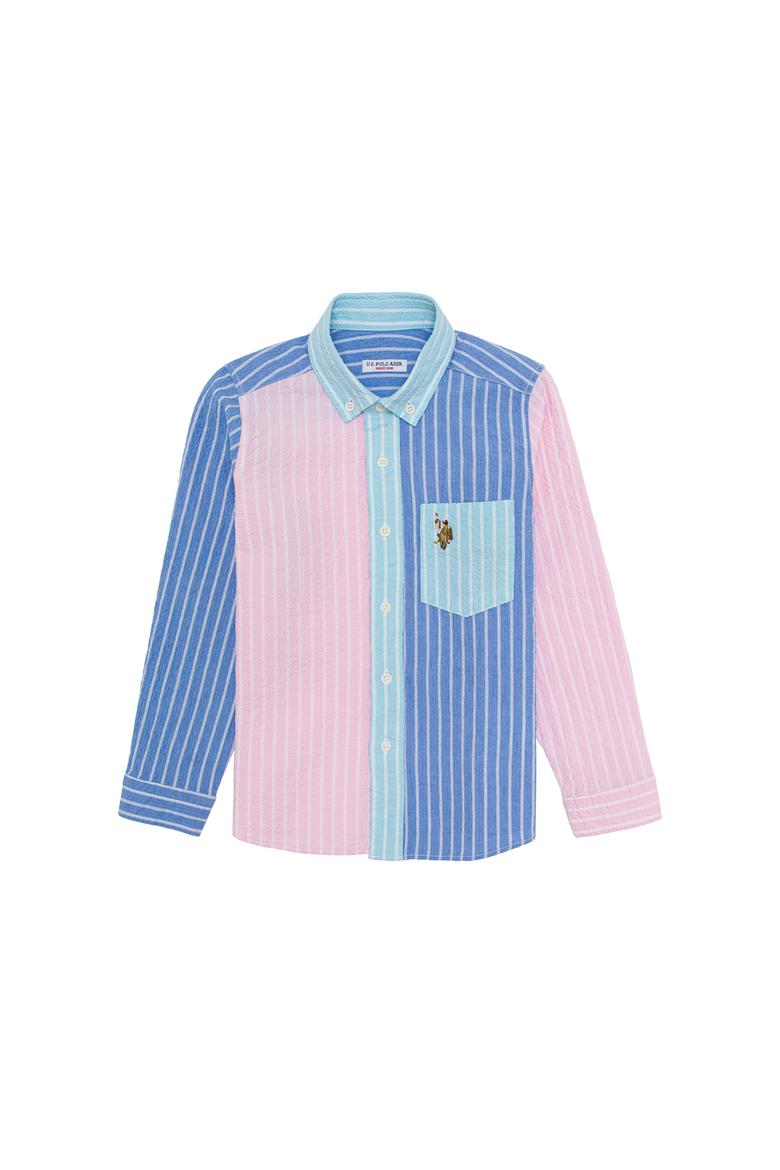 Erkek Çocuk Pudra Uzun Kollu Gömlek