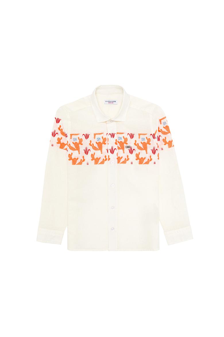 Erkek Çocuk Turuncu Uzun Kollu Gömlek - 50264502010