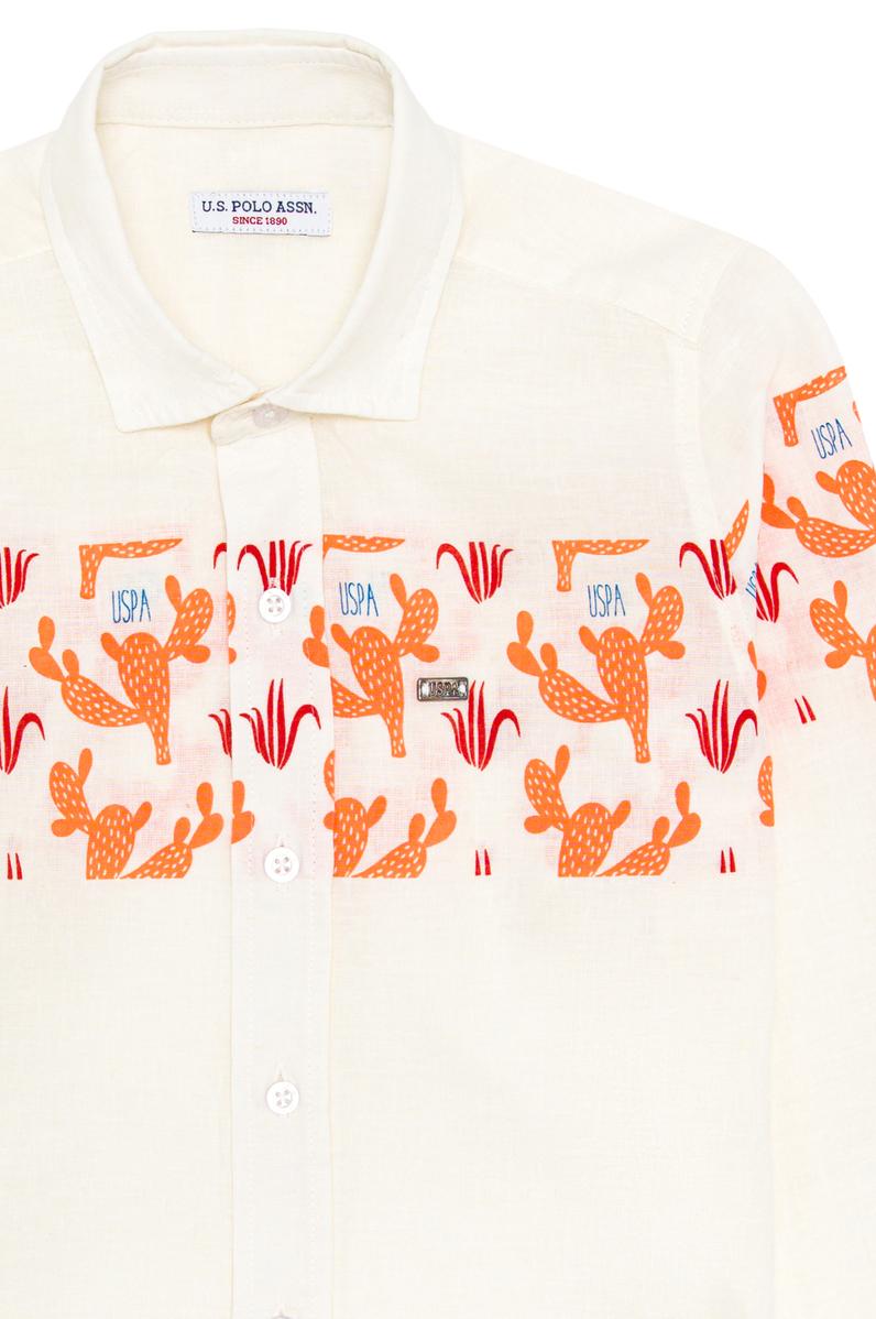 Erkek Çocuk Turuncu Uzun Kollu Gömlek