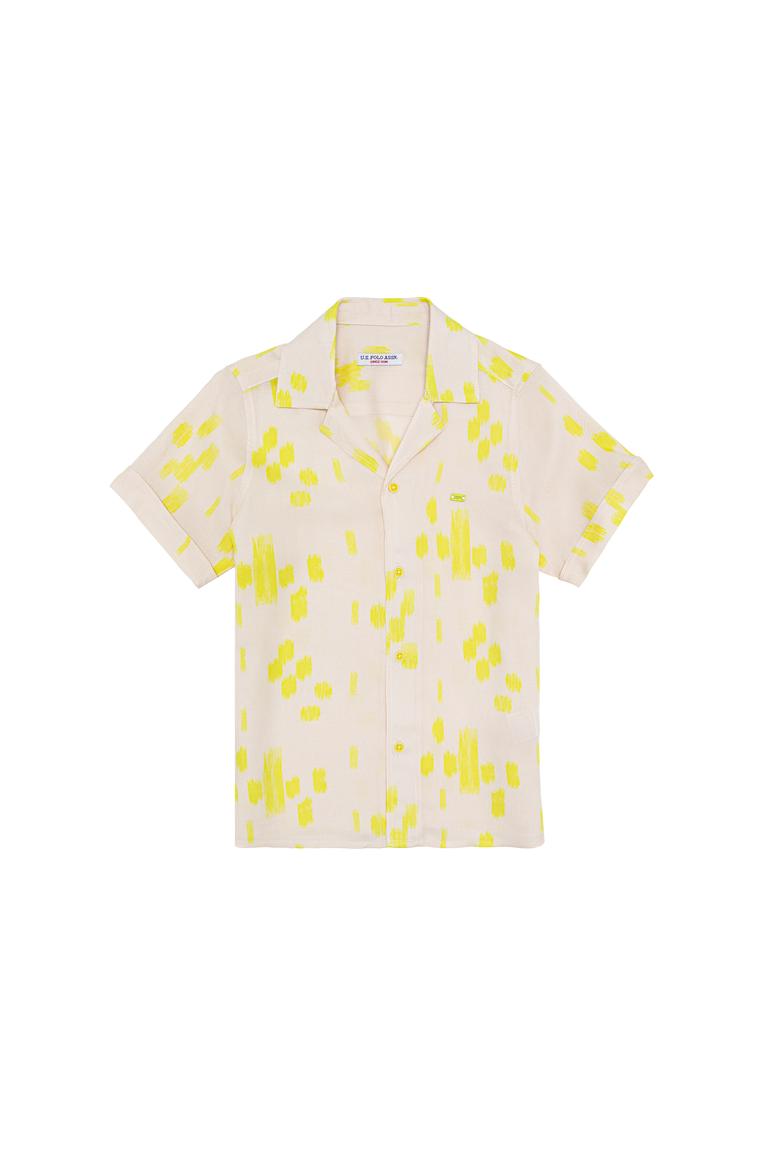 Erkek Çocuk Ekru Kısa Kollu Gömlek - 50264501022