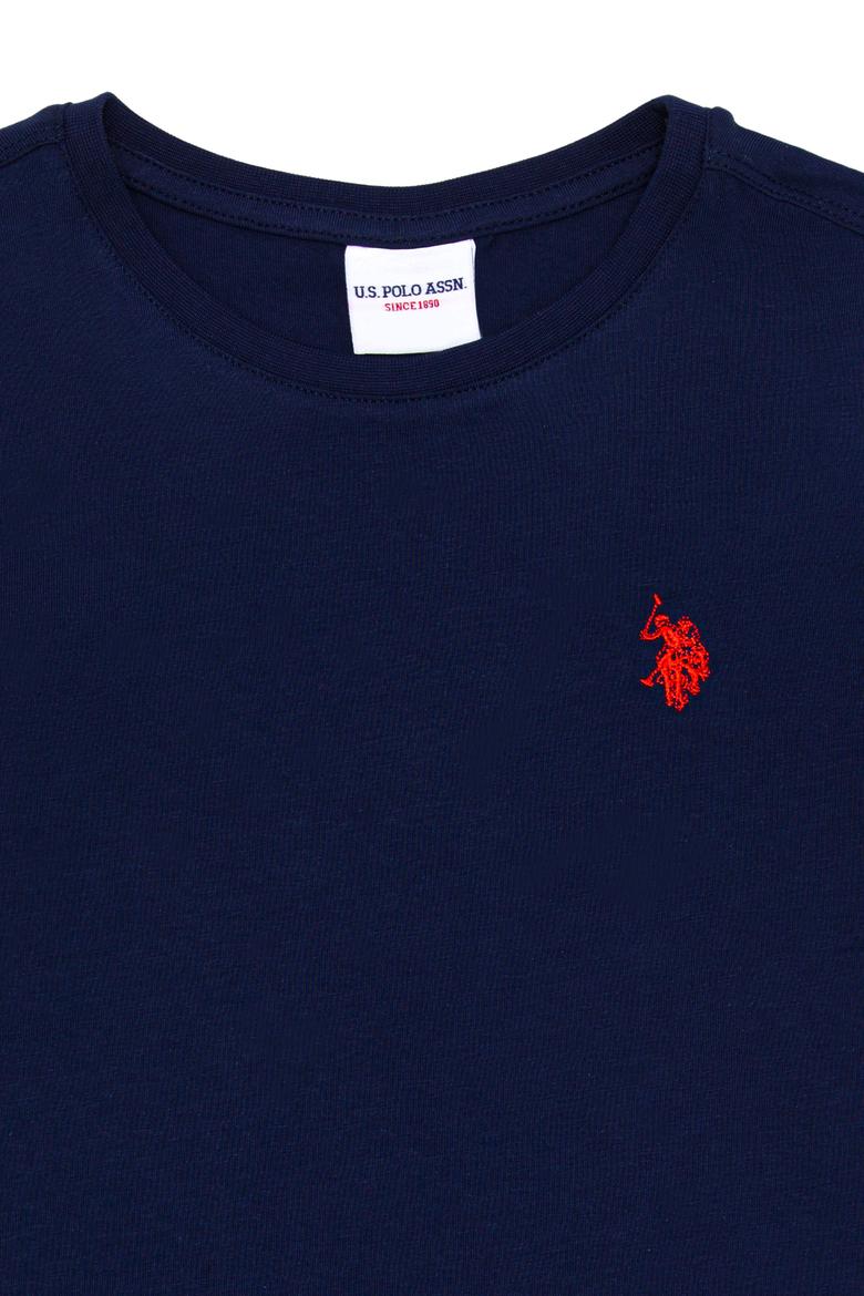 Erkek Çocuk Lacivert Basic Bisiklet Yaka Tişört - 50263194012