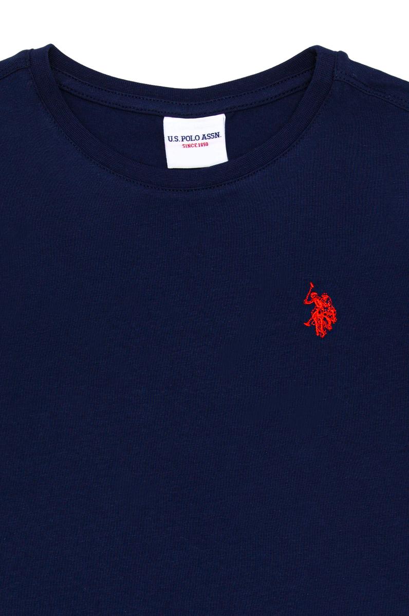 Erkek Çocuk Lacivert Basic Bisiklet Yaka Tişört