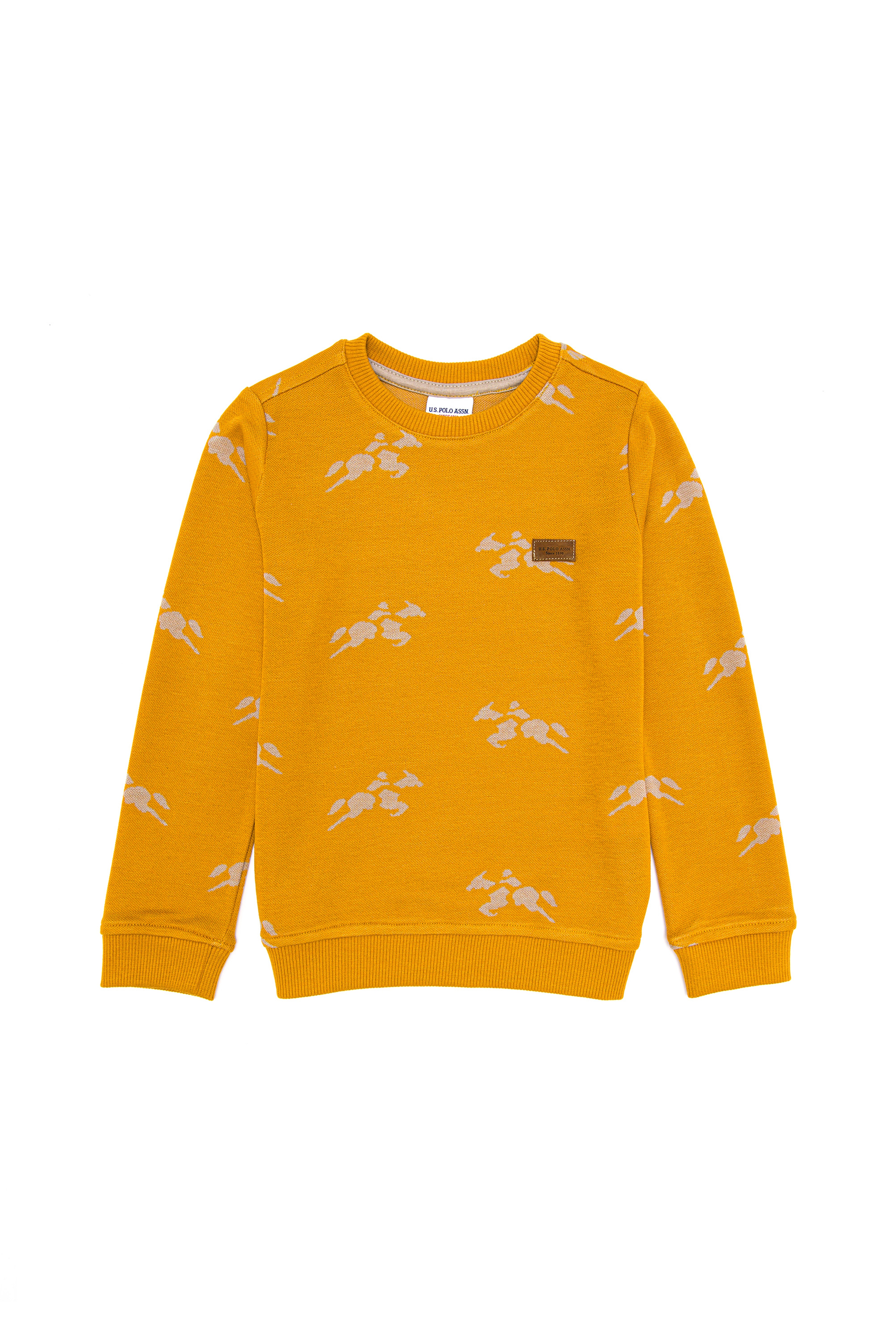 Çocuk Safran Bisiklet Yaka Sweatshirt - Image 1