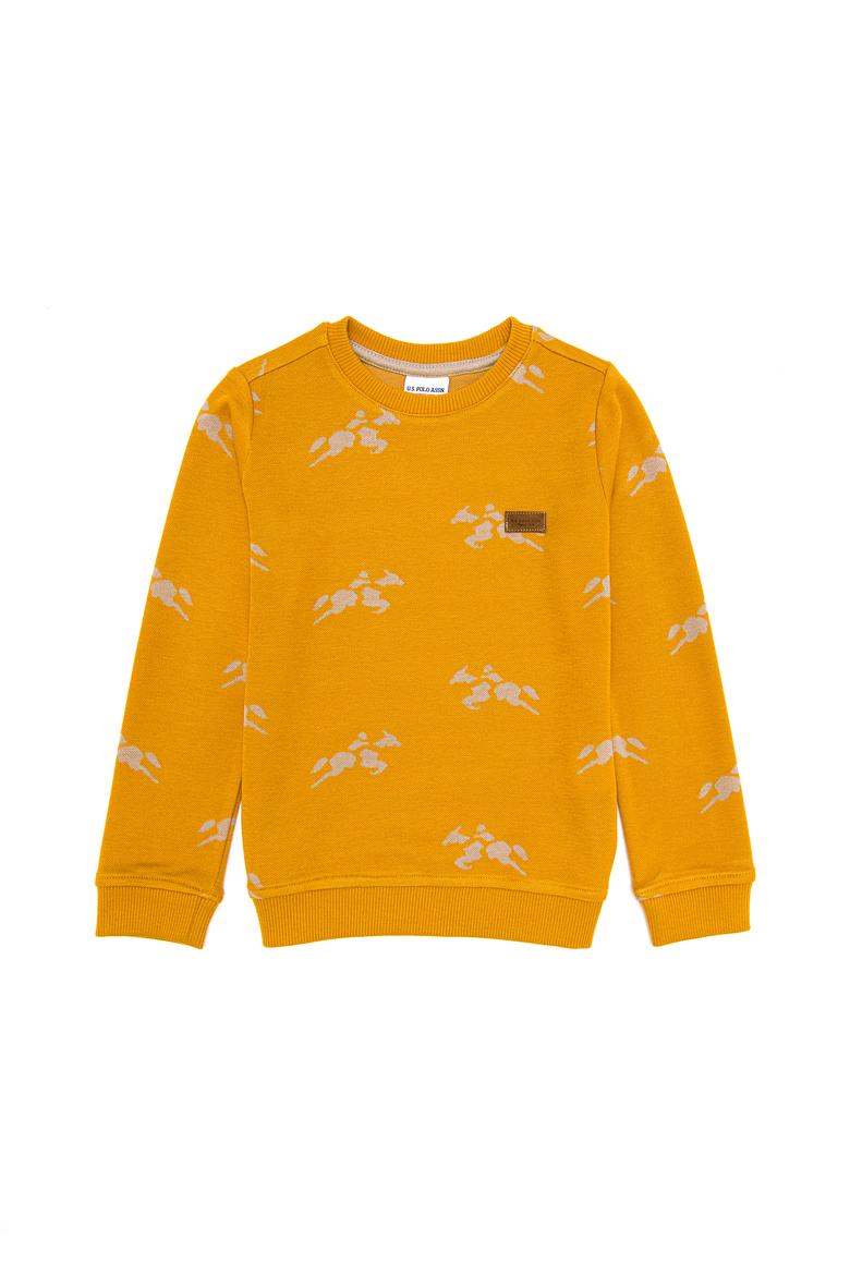 Çocuk Safran Bisiklet Yaka Sweatshirt