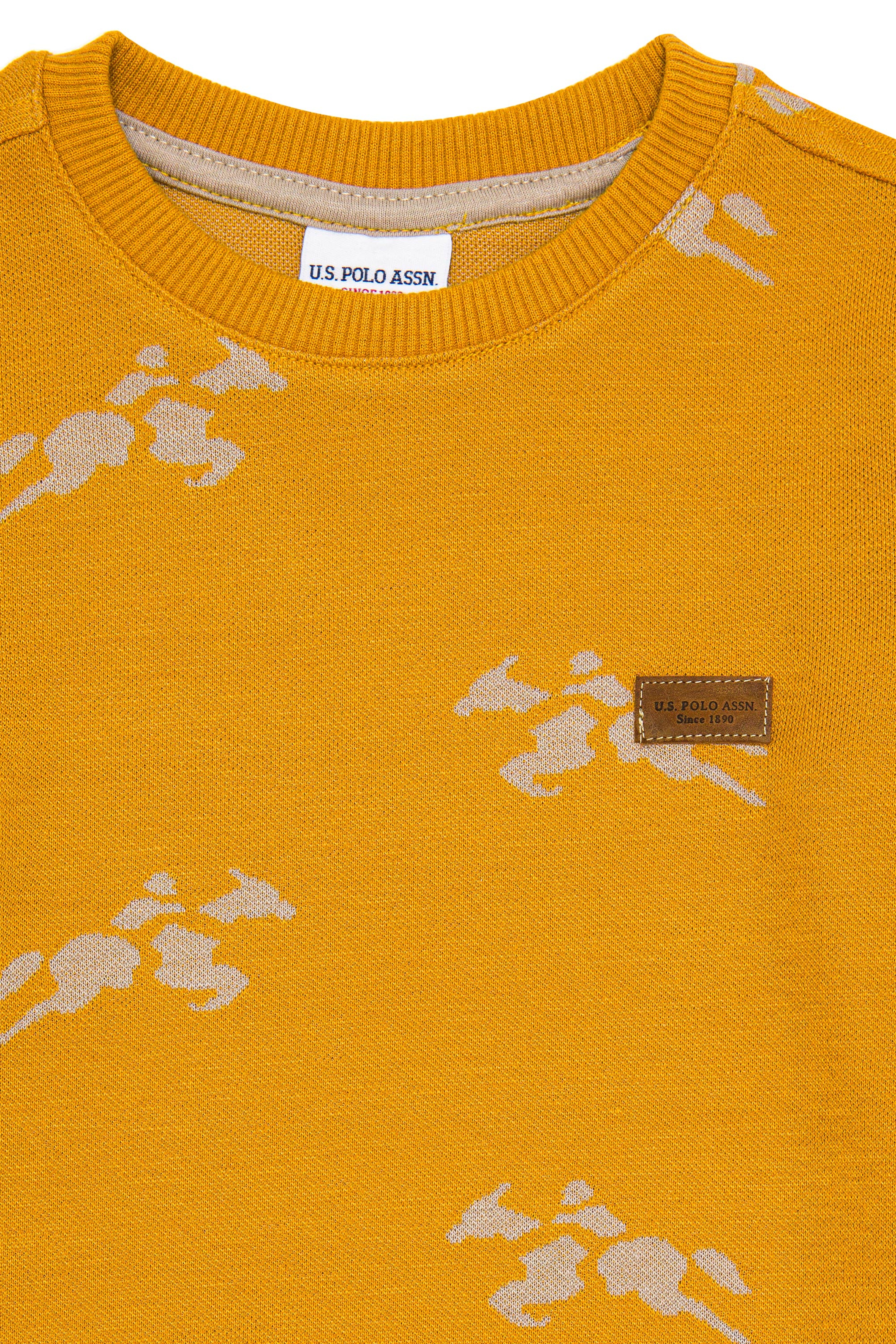 Çocuk Safran Bisiklet Yaka Sweatshirt