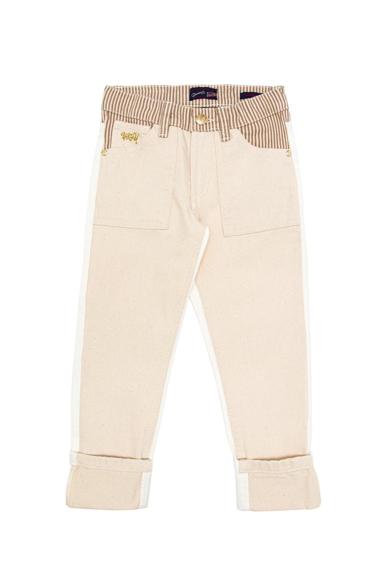 Kız Çocuk Krem Jean Pantolon - 50263902022