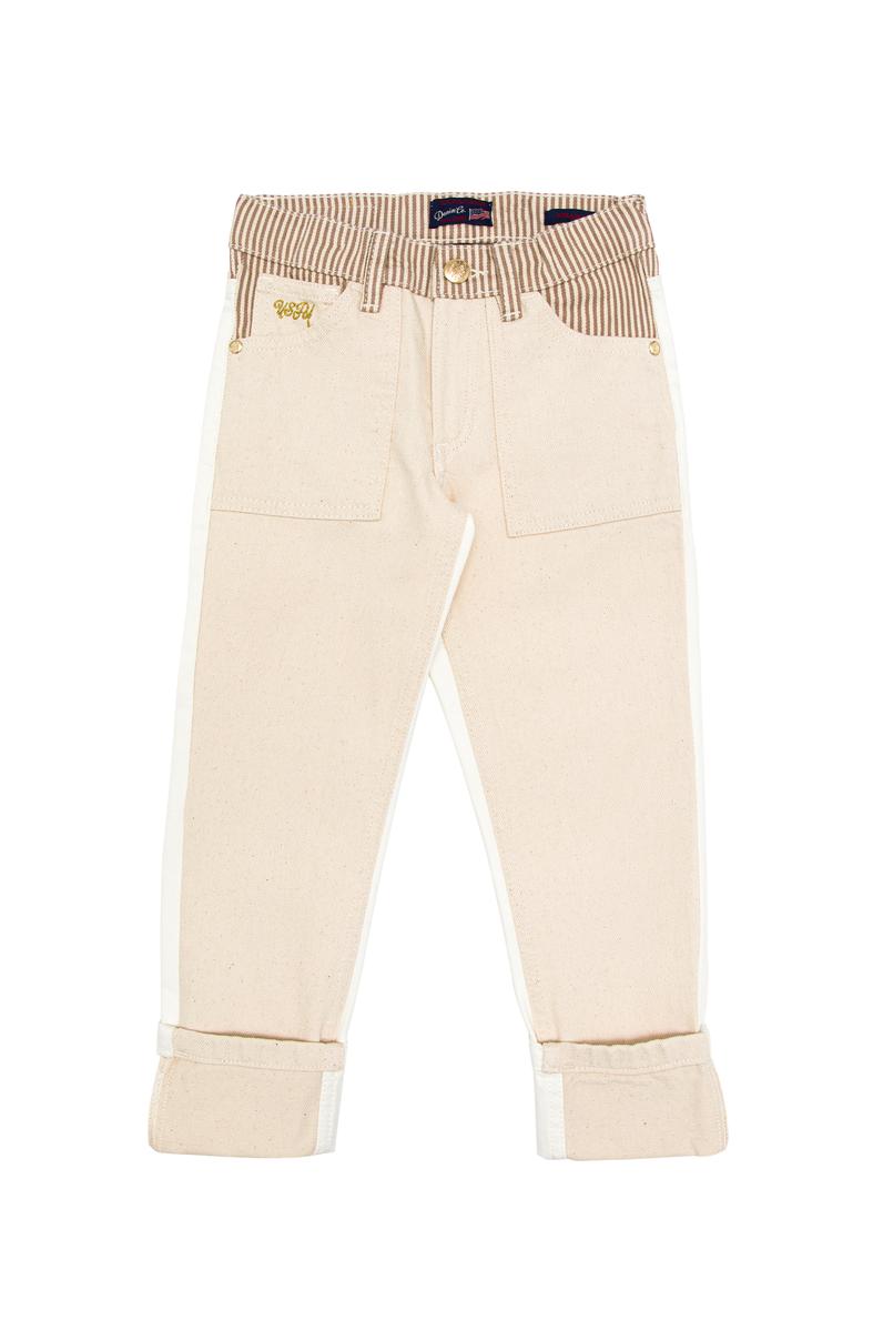 Kız Çocuk Krem Jean Pantolon