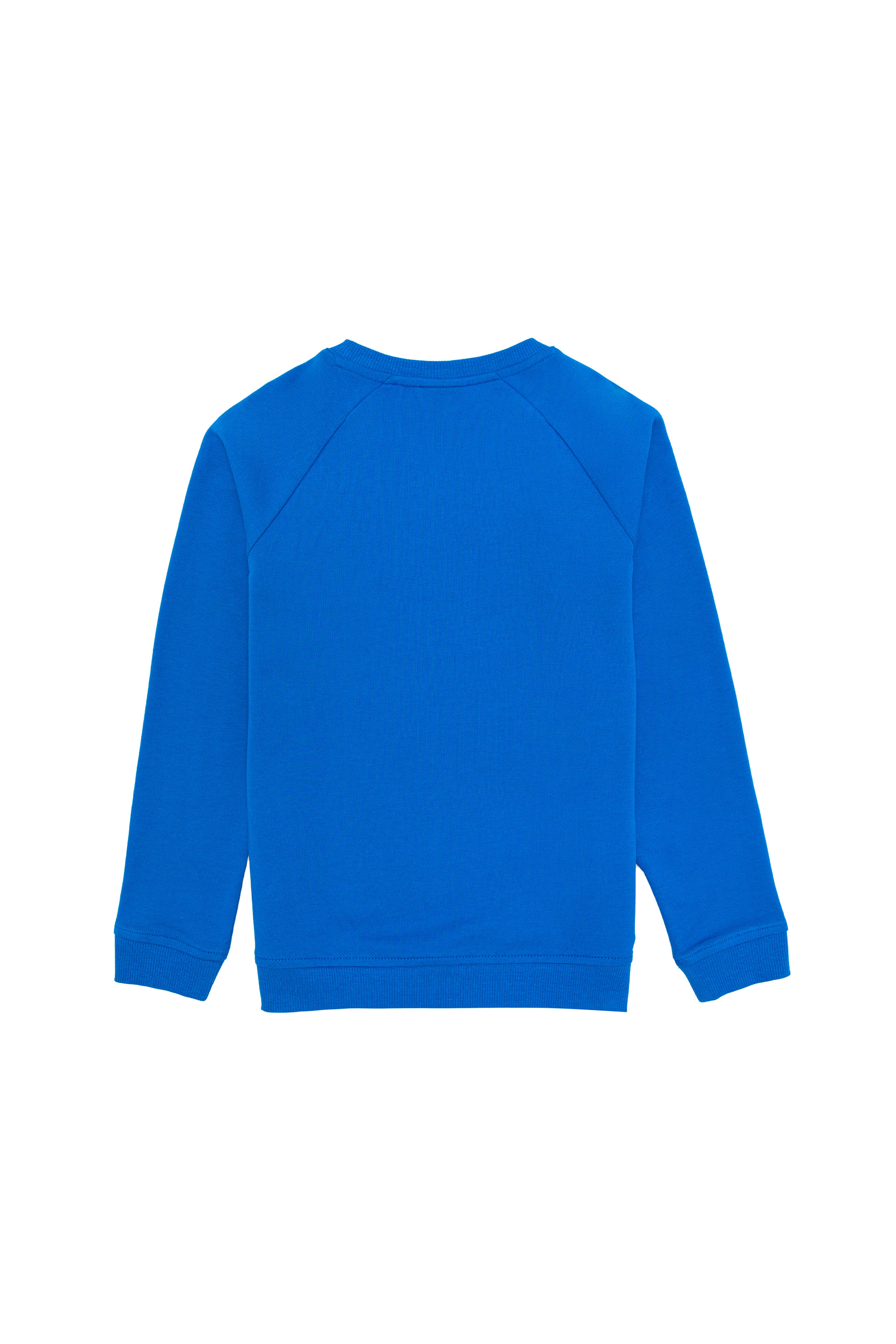 Çocuk Kobalt Mavi Basic Bisiklet Yaka Sweatshirt - Image 2