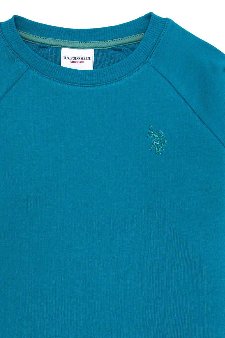 Çocuk Petrol Basic Bisiklet Yaka Sweatshirt - 50273756323