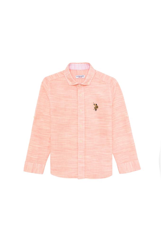 Erkek Çocuk Turuncu Uzun Kollu Gömlek