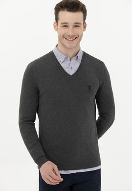 Erkek Antrasit Melanj Basic Kazak - 50253445104