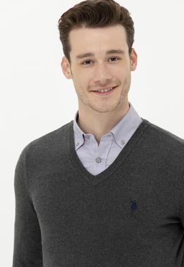 Erkek Antrasit Melanj Basic Kazak - 50253445104