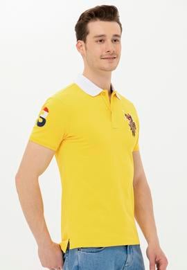 Erkek Koyu Sarı Basic Polo Yaka Tişört - 50263005021