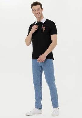 Erkek Siyah Basic Polo Yaka Tişört - 50263005121