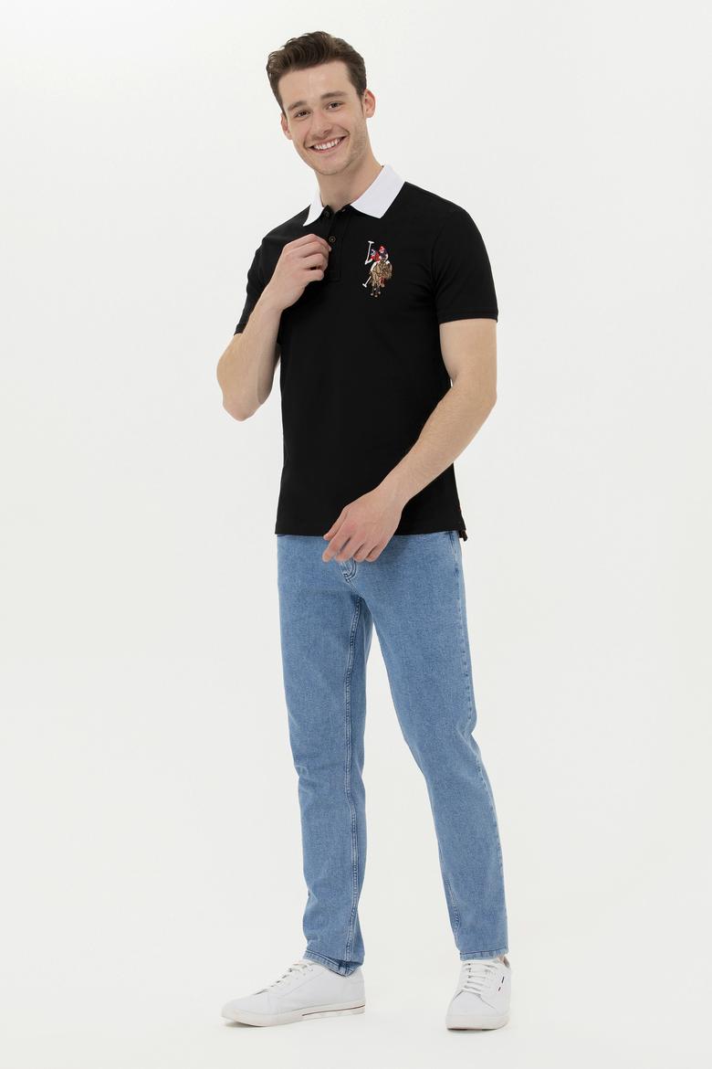 Erkek Siyah Basic Polo Yaka Tişört - 50263005121