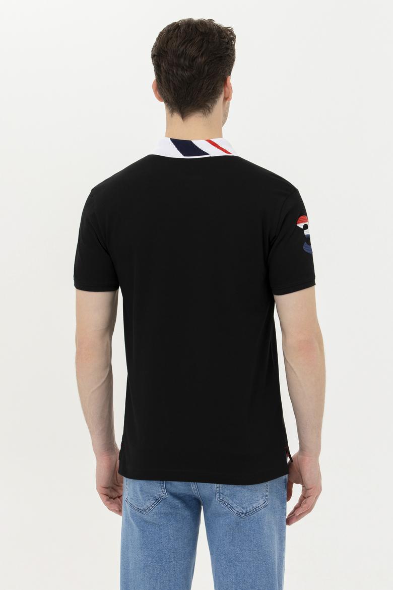 Erkek Siyah Basic Polo Yaka Tişört - 50263005121