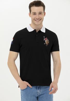 Erkek Siyah Basic Polo Yaka Tişört - 50263005121