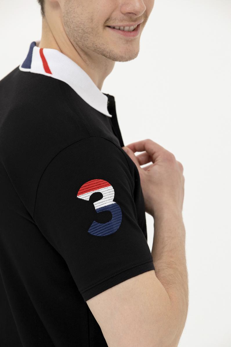 Erkek Siyah Basic Polo Yaka Tişört