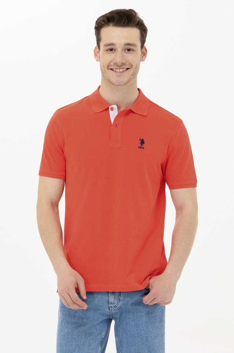 Erkek Kırmızı Basic Polo Yaka Tişört