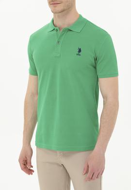 Erkek Yeşil Basic Polo Yaka Tişört - 50263238459