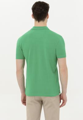 Erkek Yeşil Basic Polo Yaka Tişört - 50263238459