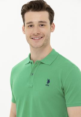 Erkek Yeşil Basic Polo Yaka Tişört - 50263238459