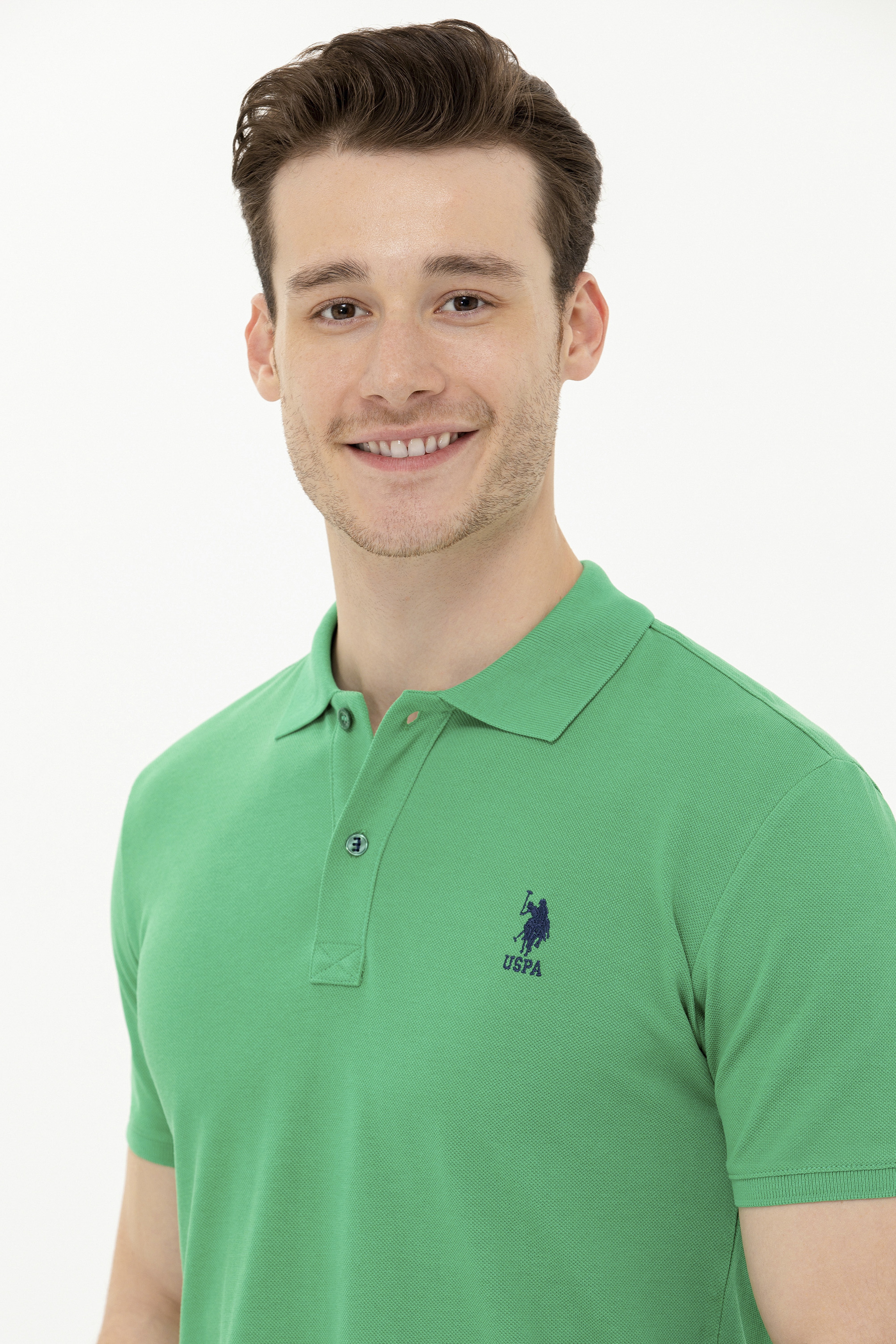 Erkek Yeşil Basic Polo Yaka Tişört
